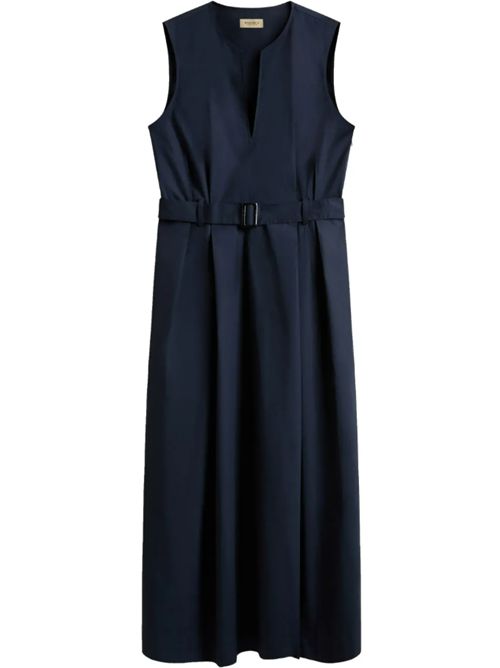 BELTED LONG DRESS WOOLRICH | CFWWDR0184FRUT39443989 MELTON BLUE